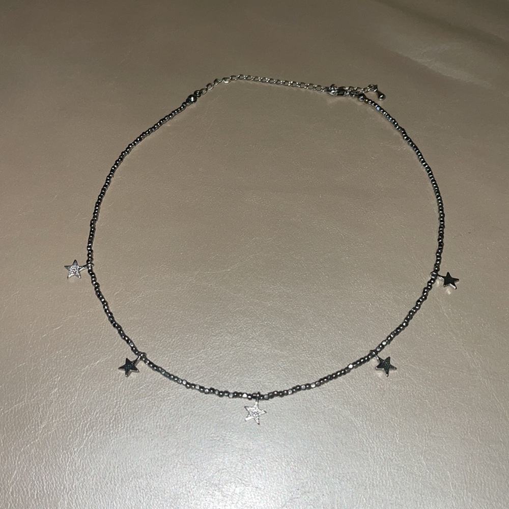 Brandy Melville star chocker necklace silver